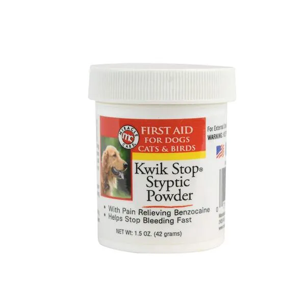 Miracle Care Kwik-Stop Styptic Powder, 1.5 Ounce
