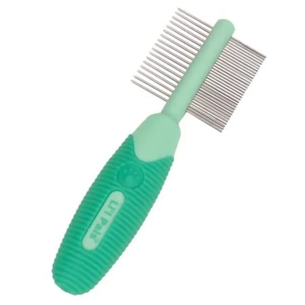 Coastal Pet Li'l Pals Double-Sided Dog Comb - Tick & Flea Comb - Dog Grooming Brush for Small Breeds & Puppies - One Size
