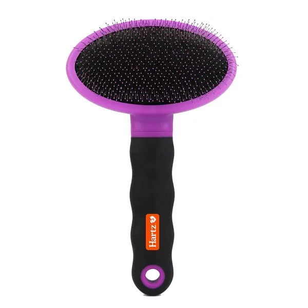 Hartz Groomer's Best Deshedding Slicker Dog Brush, Black/Violet