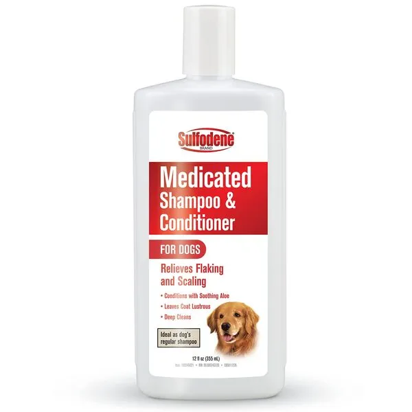 Sulfodene Medicated Shampoo & Conditioner for Dogs 12oz,White