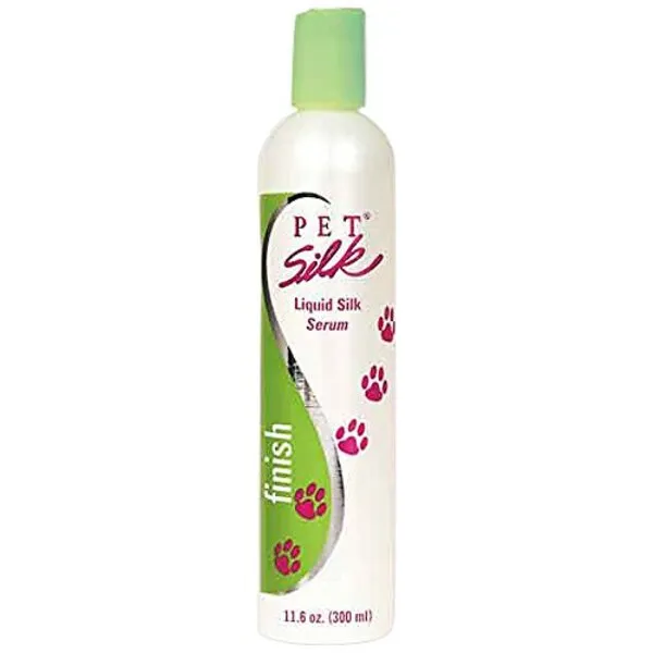 Pet Silk Liquid Silk Serum – Dog Finishing Leave In Conditioner for Shiny & Healthy Coat – Pet Detangler with Silk Amino Acids, Vitamin E & Panthenol (4 Ounce)