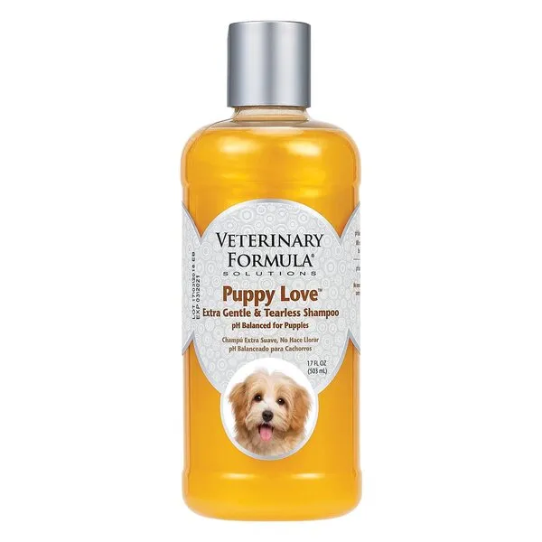 Veterinary Formula Solutions Puppy Love Extra Gentle Tearless Shampoo,17 oz – Safe for Puppies Over 6 Weeks –Puppy Shampoo with Fresh Scent,Long-Lasting Clean – Cleanses Without Drying Delicate Skin