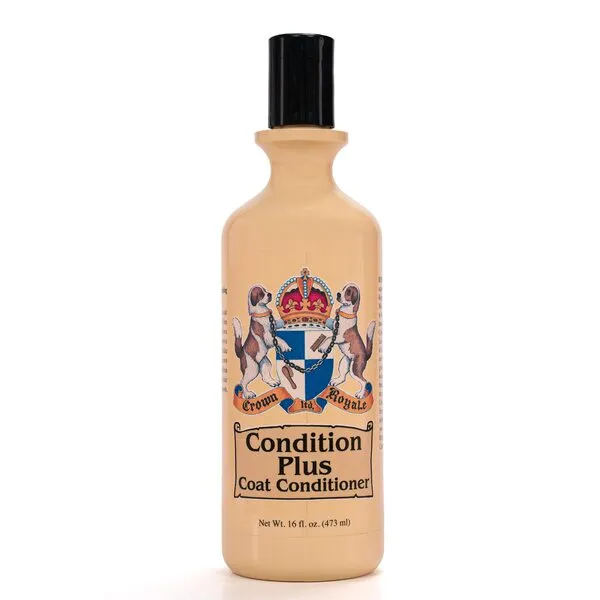 Crown Royale Condition Plus Dog Conditioner Concentrate, Add Needed Moisture, Keeps Coat from Matting, For Fine and Medium Coats, Made in USA, 16 oz