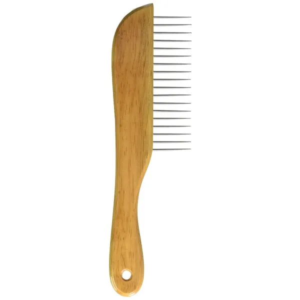 OmniPet Leather Brothers Cocker/Poodle Wooden Handle Comb