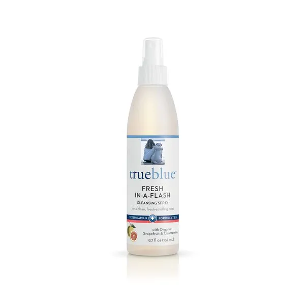 TrueBlue Grapefruit & Chamomile Fresh-in-a-Flash Cleansing Dog Spray – Refreshes, Conditions Coats for Dogs, Puppies, Cats – Moisturizing, Toxin Free, Natural Botanical Blend – 8.7 Fl. Oz.