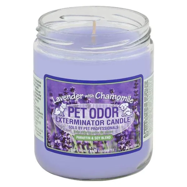 0 Pet Odor Exterminator Candle Lavender with Chamomile