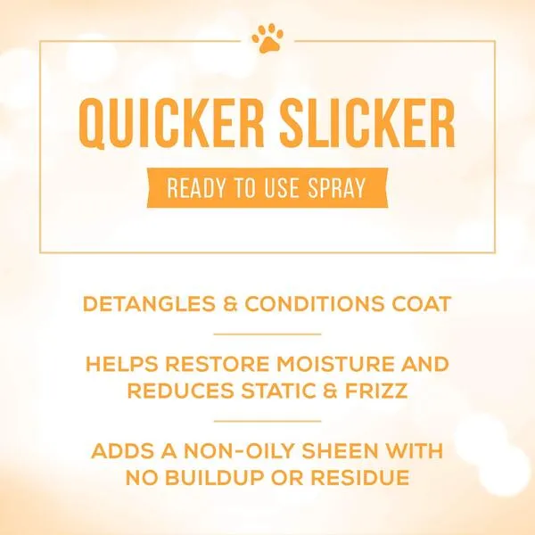 Nature's Specialties Quicker Slicker Ready to Use Detangling and Conditioning Spray, Natural Choice for Professional Groomers, Helps Restore Moisture, Made in USA, 32 oz