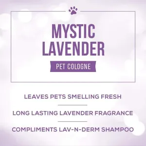 Nature\'s Specialties Mystic Lavender Dog Cologne for Pets, Natural Choice for Professional Groomers, Ready to Use Perfume, Made in USA, Finishing Spray, 8 oz