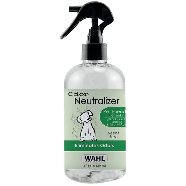 WAHL Scent Free Pet Odor Neutralizer Spray for Dogs Skin and Coat Perfect for Between Baths – 8 oz – Model 820012