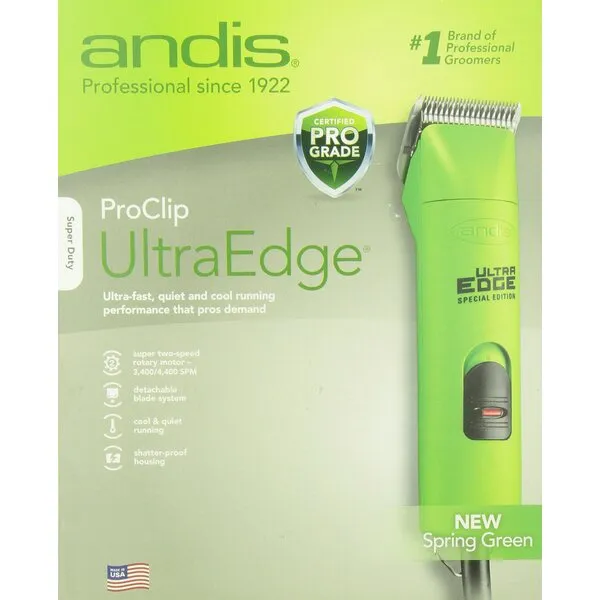 Andis ProClip AGC Super 2-Speed Plus Detachable Blade Clipper - Spring Green,dogs, house-cats