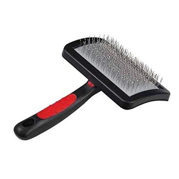 Paw Brothers Soft Pin Curved Slicker Brush for Dogs, Professional Grade, Coated Tips, Maximum Coverage, Gentle on Skin, Medium