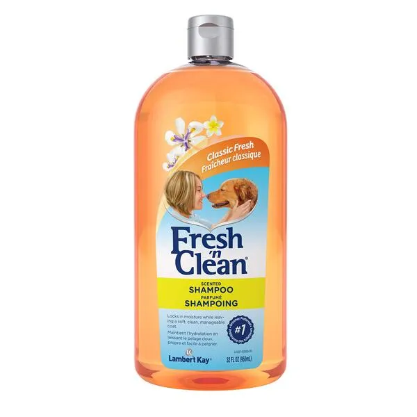 PetAg Fresh 'n Clean Scented Dog Shampoo - Grooming Supplies for Soft and Shiny Coat - Classic Fresh Scent - 32 fl oz