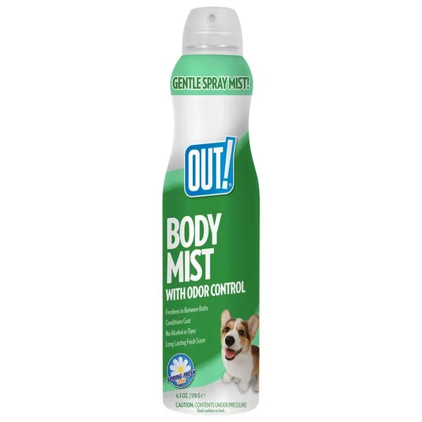 OUT! Dog Cologne Body Mist Spray | Dog Perfume | Refreshes Coat and Controls Odor Between Baths | 6.3 Ounces