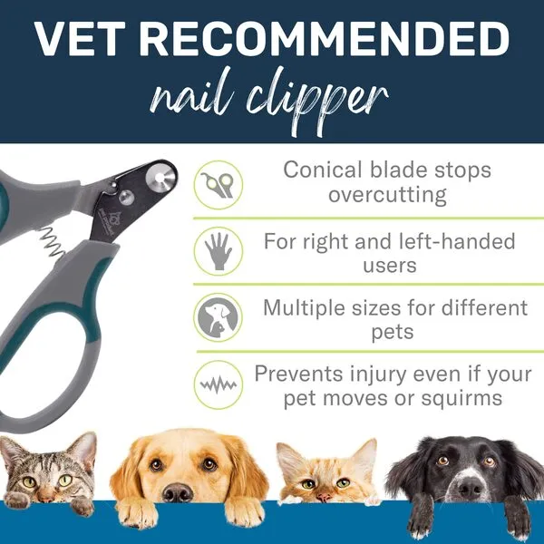 Zen Clipper Pet Nail Clipper for Cats – Cat Nail Clipper for Safer Cat Grooming and Nail Care - Clean, Quiet, and Easy-to-Use Stainless Steel Cat Claw Trimmer - (2.5mm Hole)