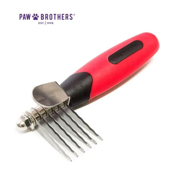 Ryan's Pet Supplies Paw Brothers 6-Blade Mini Dematting Tool for Dog Grooming, Professional Grade, Stainless Steel Blades, Comfort Grip, Gentle on Skin