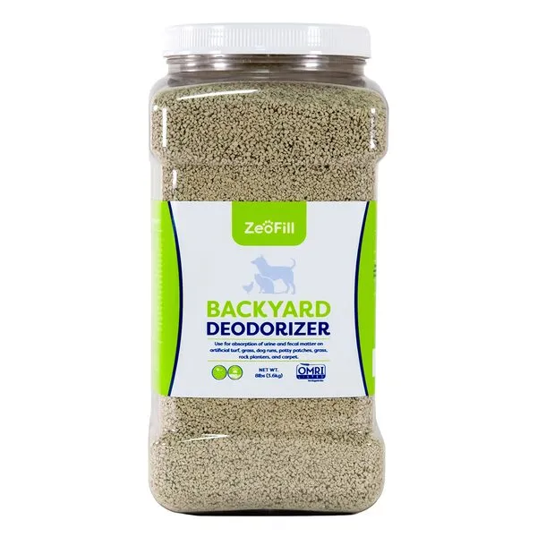 Zeofill Backyard Deodorizer – Eliminates Pet Urine Odors on Potty Patches, Artificial Turf, Grass, Lawns, Patios, Concrete & Playgrounds | Dog, Cat Litter Box Odor Eliminator & Freshener | 8 lbs.