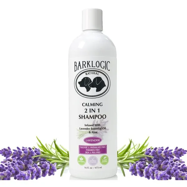 BarkLogic Plant Based 2 in 1 Dog Shampoo and Conditioner, Lavender, 16 fl oz - Grooming Essentials for A Quality Coat - No Parabens, No Phthalates, No Sulfates, No DEA & PEG, Safe & Vegan