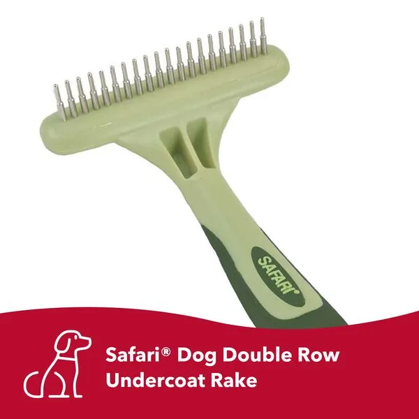 Coastal - Safari - Dog Undercoat Rakes, Rotating Pin Double Row, Medium - Large - Double Row (6.25