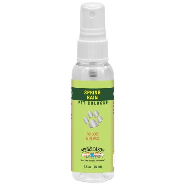 SHOW SEASON ANIMAL PRODUCTS 1 Spring Rain Pet Cologne 2.5 oz For Dogs | Travel Size | Long-Lasting Odor Eliminator | Paraben-Free | Biodegradable & Non-Toxic | Made in USA