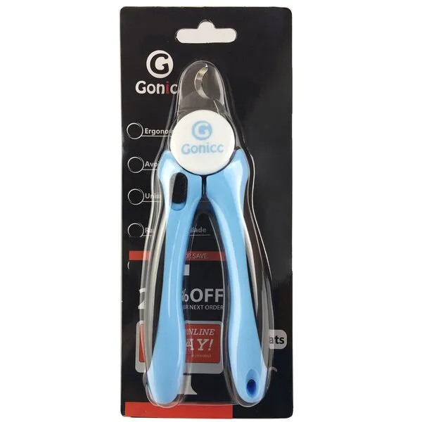 gonicc Dog & Cat Pets Nail Clippers and Trimmers - with Safety Guard to Avoid Over Cutting, Free Nail File, Razor Sharp Blade - Professional Grooming Tool for Pets