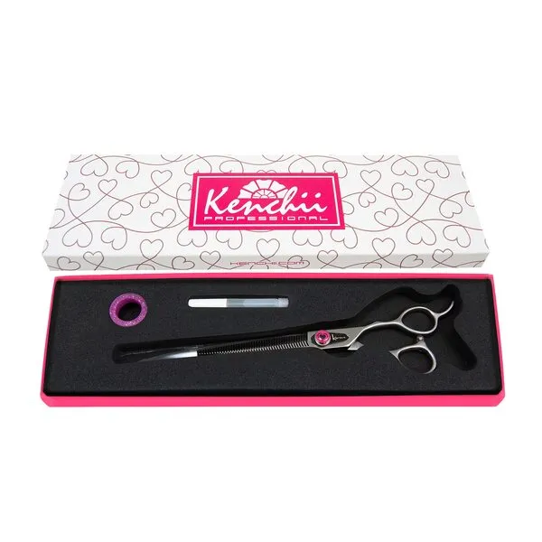 Kenchii Dog Grooming Scissors |46 Tooth Dog Grooming Thinning Shears | Thinning Shears For All Dog Breeds | Pet Hair Blending Scissor | Pet Grooming Accessories | Love Collection