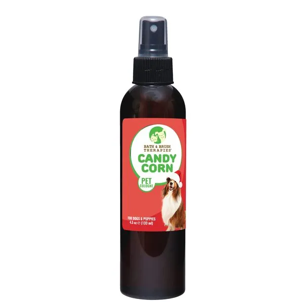 SHOW SEASON ANIMAL PRODUCTS 1 Bath & Brush Therapies® Candy Corn Pet Cologne 4.5 oz. For Dogs | Long-Lasting Odor Eliminator | Paraben-Free | Biodegradable & Non-Toxic | Made in USA