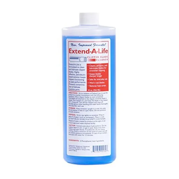 Blade Cleaner Rinse for Pet Grooming Clippers - Extends Life & Protects Blades !(32 oz Refill)