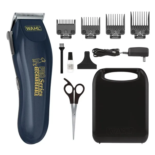 WAHL Deluxe Pro Series Cordless Lithium Ion Clipper Kit for Dog Grooming at Home with Heavy Duty Motor, Self-Sharpening Blades, and 2 Hour Run Time - Model 9591-2100