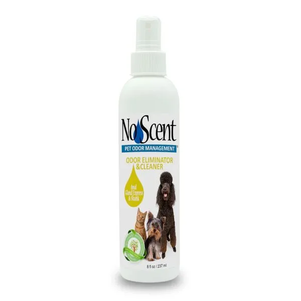 No Scent Anal Gland Express & Skunk Spray Pet Fur Cleaner for Dogs & Cats (8 Fl Oz / 237 mL)