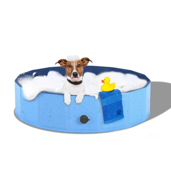 Dono Foldable Pet Bath Tub for Small to Large Sized Dogs Outdoor PVC Swimming Bathing Tub Kiddie Pool for Dogs and Cats and Kids