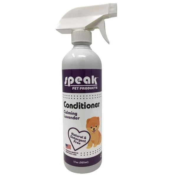 Speak Pet Products Natural Leave-in Conditioning Spray, for Dogs, Calming Lavender, 17oz