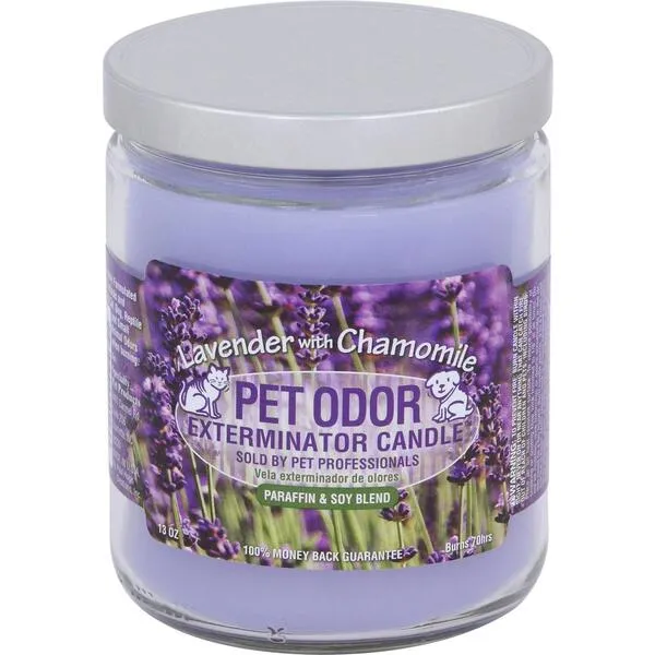 Pet Odor Exterminator Specialty Pet Products Candle, Lavender with Chamomile, 13oz - Pack of 2