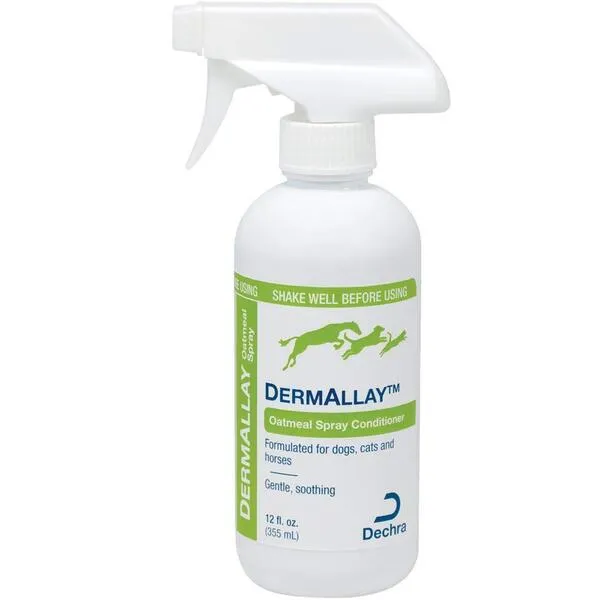 Dechra DermAllay Oatmeal Spray Conditioner for Cats and Dogs 12 oz,White