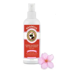 Seamus Cherry Blossom Pet Daily Spritz 8oz-Cologne-Deodorant-Odor-Eliminator-Body Spray for Dogs, Cats and Small Animals-Water Based, Time Released Long Lasting, Great Deodorizer for Bedding and Cage