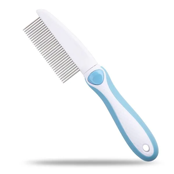 Dog & Cat Combs For Grooming Long Haired Cats & Dogs - Top Pet Detangler Brush For Long & Curly Hair - Comb Removes Tangles and Knots - Perfect DIY Pet Groom Tool