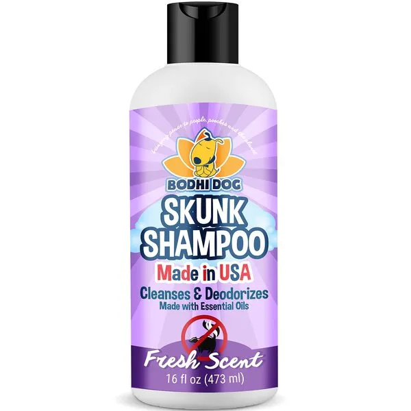 Bodhi Dog Skunk Shampoo | Skunk Smell Odor Remover Cleans & Deodorizes Using Essential Oils for Dogs & Cats | Made in USA | 16oz (473ml)