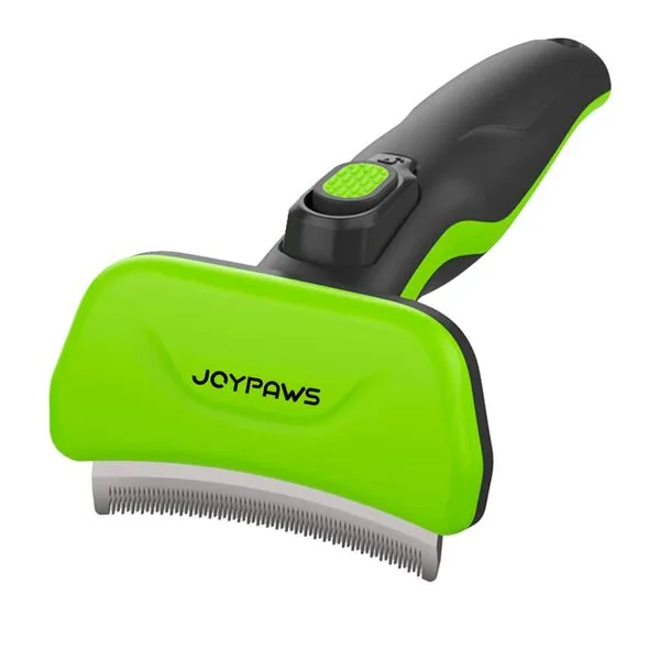 JOYPAWS Pet Grooming Brush Professional Undercoat Deshedding Tool for Dogs and Cats Effectively Reduces Shedding by Up to 95% Self-Cleaning Long or Short Hair Remover for Grooming Medium Dogs & Cats