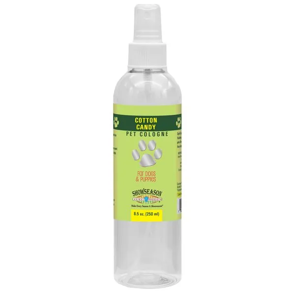 SHOW SEASON ANIMAL PRODUCTS 1 Showseason Cotton Candy Pet Cologne 8.5 oz For Dogs | Long-Lasting Odor Eliminator | Cruelty-Free | Paraben-Free | Biodegradable & Non-Toxic | Made in The USA