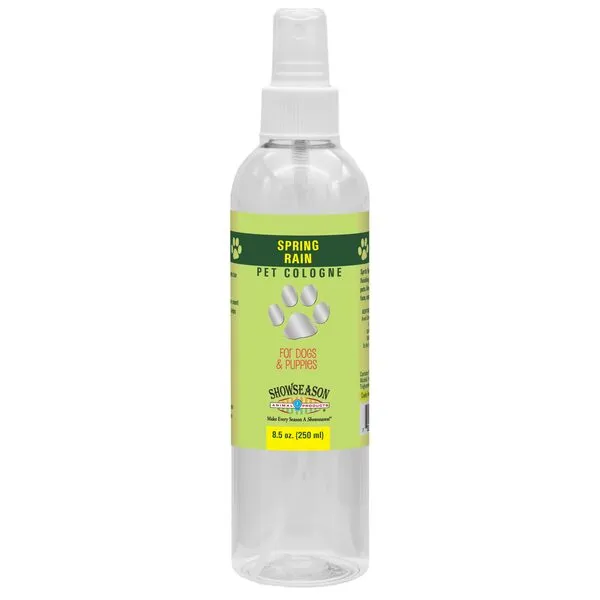 SHOW SEASON ANIMAL PRODUCTS 1 Spring Rain Pet Cologne 8.5 oz For Dogs | Long-Lasting Odor Eliminator | Cruelty-Free | Paraben-Free | Biodegradable and Non-Toxic | Made in USA