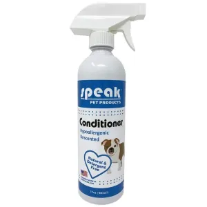 Speak Pet Products Natural Leave-in Conditioning Spray, for Dogs, Hypoallergenic Unscented, 17oz