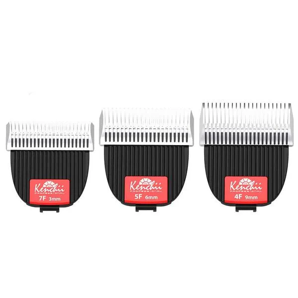 Kenchii Grooming & Beauty - Flash Clipper Blades - 3 Piece Blade Set (4F, 5F, 7F)