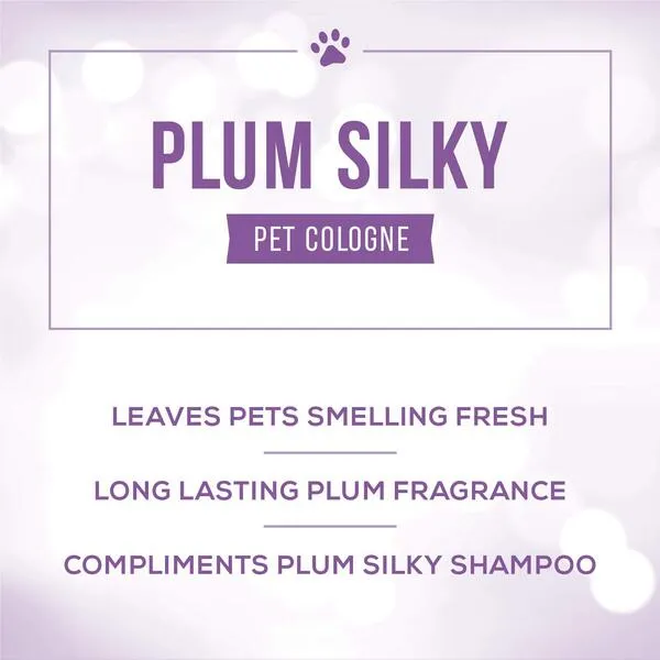 Nature's Specialties Plum Silky Dog Cologne for Pets, Natural Choice for Professional Groomers, Ready to Use Perfume, Finishing Spray, Made in USA, 8 oz