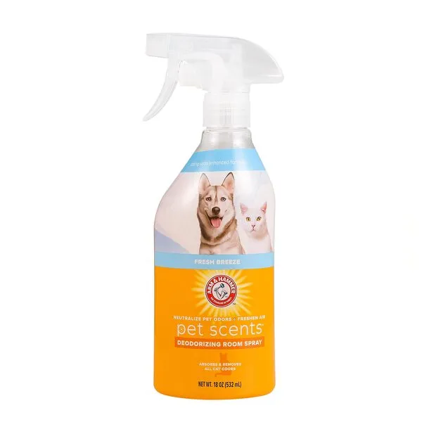 Arm & Hammer for Pets Air Care Pet Scents Room Spray | Air Freshener Spray for Pet Odors in The Home, Fresh Breeze Scent, 18 Oz Refreshing Air Spray for Pet Smells