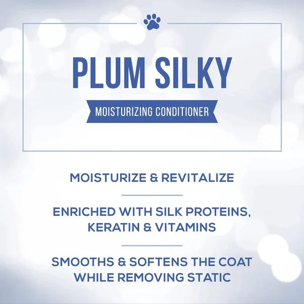 Nature's Specialties Plum Silky Dog Conditioner Concentrate for Pets, Natural Choice for Professional Groomers, Keratin and Silk Proteins, Made in USA, 16 oz