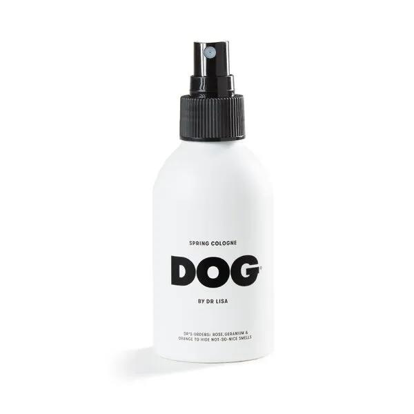 DOG by Dr Lisa - Spring Cologne - With Rose Geranium and Orange - Natural Dog Perfume - Pet Deodorant Spray - Plant-Based Essential Oils - Vegan - 4.2oz