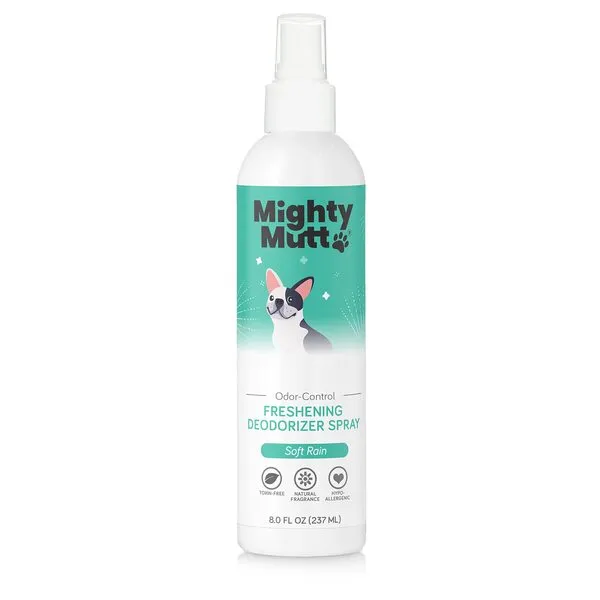 Mighty Mutt Natural Deodorizing Dog Spray | Odor Control and Freshening | Dog Spray for Smelly Dogs | Hypoallergenic, Calming and Moisturizing | 8oz