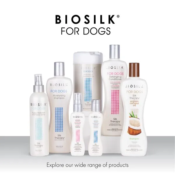 BioSilk for Dogs Dog Grooming Essentials Kit Dog Grooming Kit Includes Dog Shampoo, Dog Conditioner, Waterless Dog Spray, for Dogs Detangling and Shine Spray (FF12381)