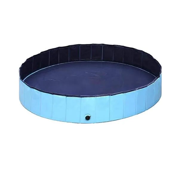 Foldable Dog Pool,Pet Bath Puppy Dog Swiming Pool Bathtub,Hard Plastic Pool for Kids,Dogs and Cats Blue Small