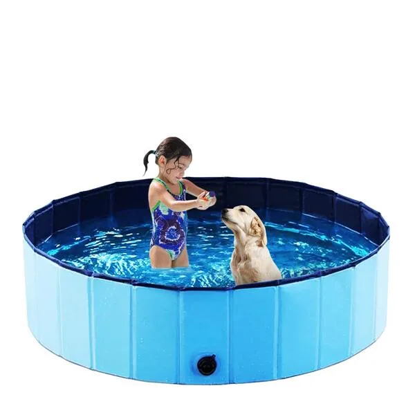 Foldable Pet Swimming Pool – Size 40 inch Wide & 12