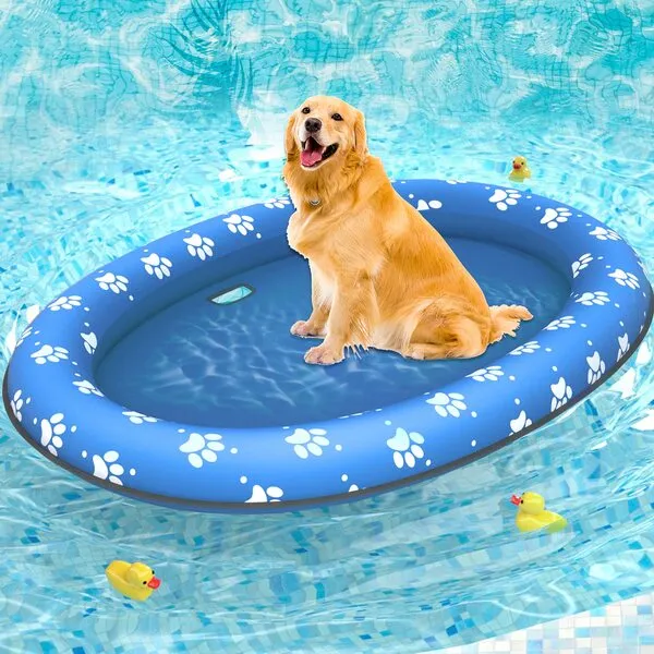 Pet Soft Dog Float Raft - Inflatable Dog Swimming Float for Summer